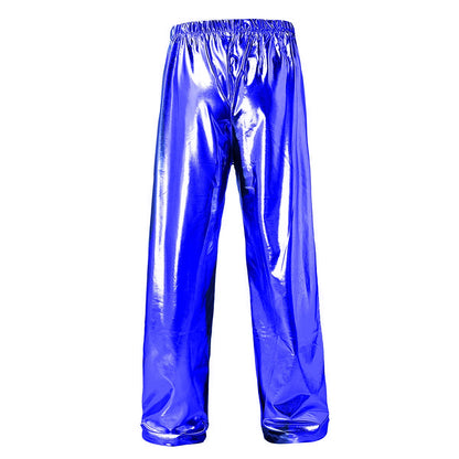 2026 Men's Blue Shiny Trousers, Fashion Casual Pants, Gold Red Green Silver Available, Size S,M,L,XL,XXL,3XL