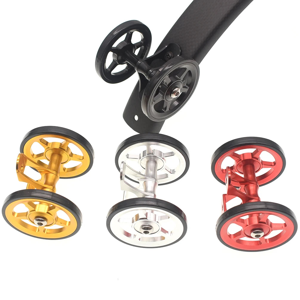 TWTOPSE Bike Easywheel Mudguard Fender Wheel For Brompton Folding Bicycle Mud Guard Wheel Double AL7075 CNC A C Line 77g 60mm
