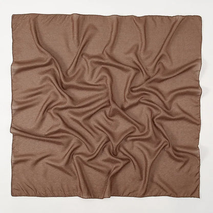 90*90cm Square Chiffon Hijab Scarf Women Solid Color Muslim Soft Head Scarf Islamic Shawls and Wraps Headband Musulman Scarves