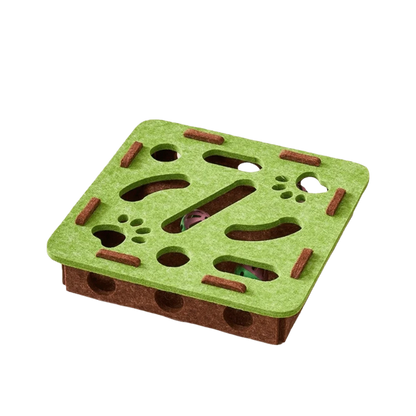 Cat Scratching Posts For Indoor Cat Puzzle Toy Felt Puzzle Box Cat Exercise Toy with Ball Kitten Interactive Indoor Exercise Toy