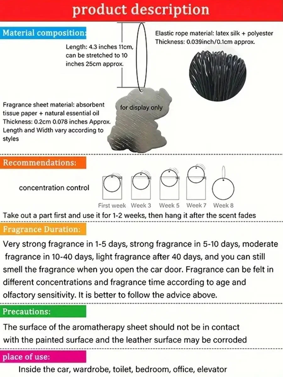 1pc Russian Boy Hasbulla Fun Car Aromatherapy Perfume Air Freshener Mirror Interior Accessories Pendant