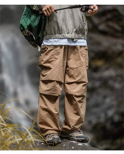 New Trendy New Men's Spring/Summer Breathable Outdoor Cargo Parachute Pants Leisure Hiking Mountaineering Water-resist Pants