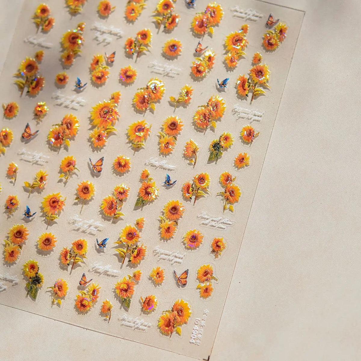 1Sheet 5D Soft Embossed Relief Nail Stickers Cute Daisies Self Adhesive Slider Stickers Press On Nails DIY Japanese Nail Art Dec