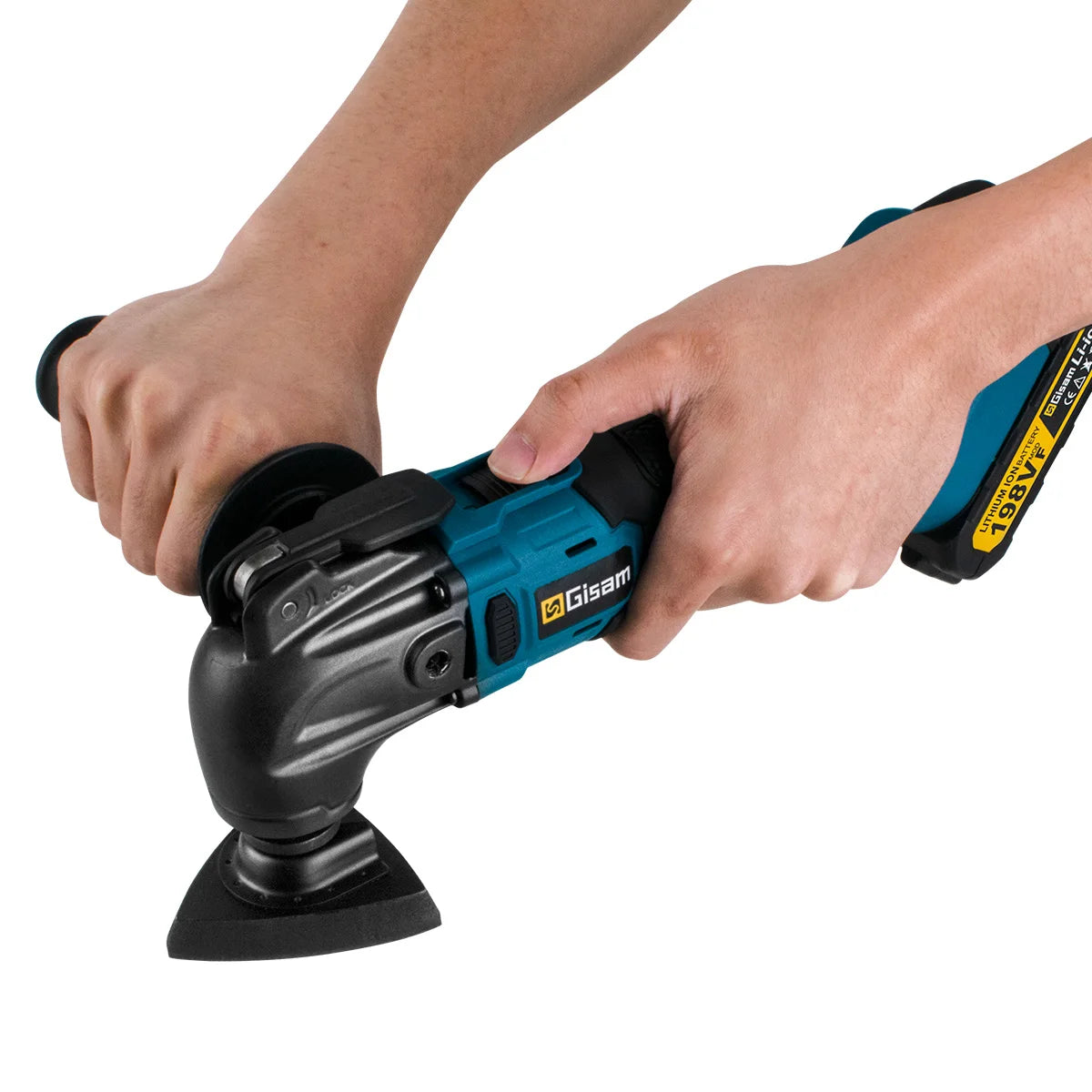 Gisam 20000OPM Cordless Quickrelease Oscillating Tool Multifunction Trimmer Power Tool Anti-Vibration for makita 18V battery Pin