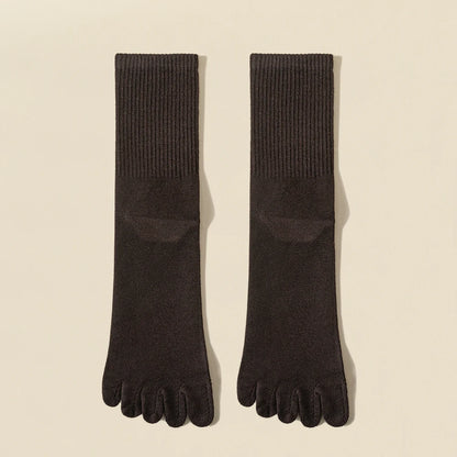 Wool Warm Five-finger Socks Comfortable Business Men's Toe Socks Sports Breathable Sweat Deodorant Solid Color Sock Male