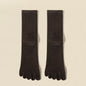 Wool Warm Five-finger Socks Comfortable Business Men's Toe Socks Sports Breathable Sweat Deodorant Solid Color Sock Male