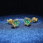 18K Plating Earrings S925 Sterling Silver D Color VVS1 Zircon Earring Stud for Women As Shinning As Diamond Wedding  Jewelry