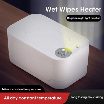 Baby Wipe Heater Portable Baby Wet Wipe Heater with LED Display USB Charging Wipe Heater Baby Wipe Heating Box For Home Car
