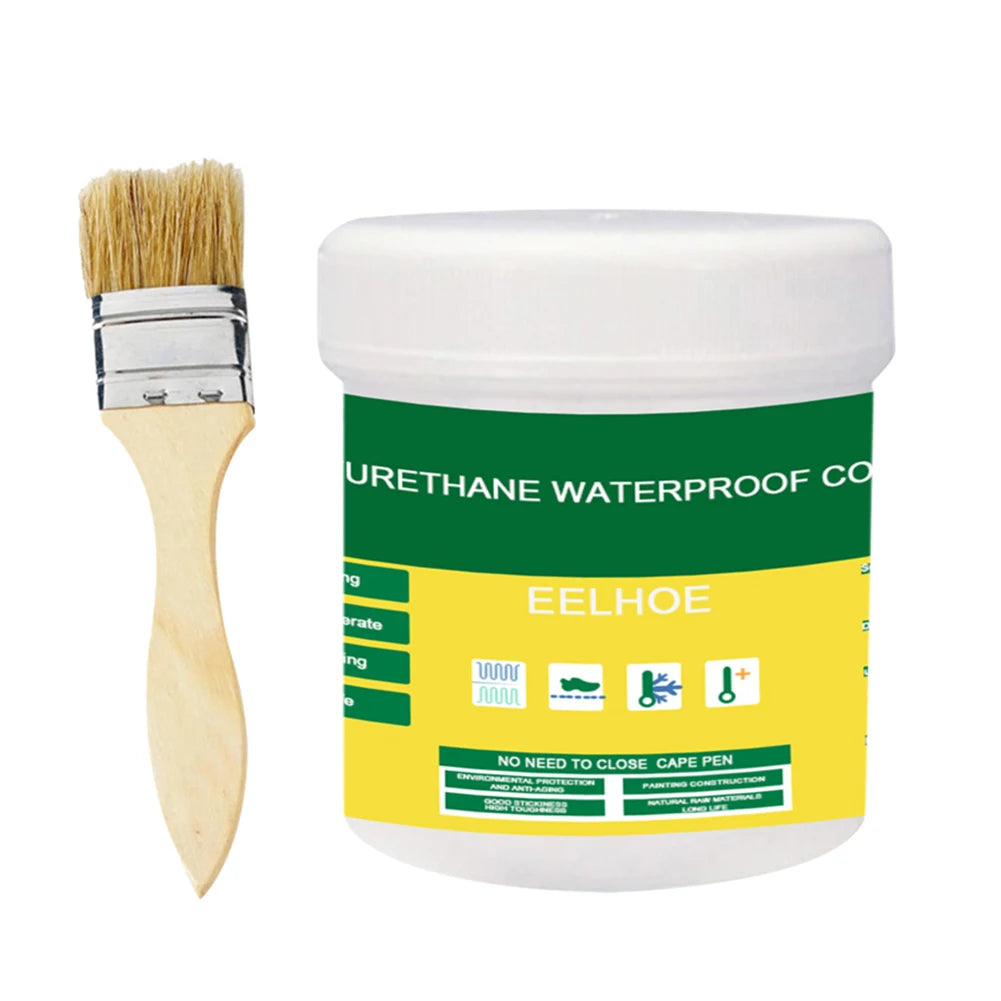 1-3Pcs Transparent Waterproof Agent With Brush Coating Sealant Agent 30/100/300g Polyurethane Glue For Home For Roof Bathroom