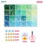 Glass Beads 24Colors 6mm Bracelet Making Kit Jewelry Supplies Tool DIY Handmade Crystal Glass Beads Elastic String Charm Spacers