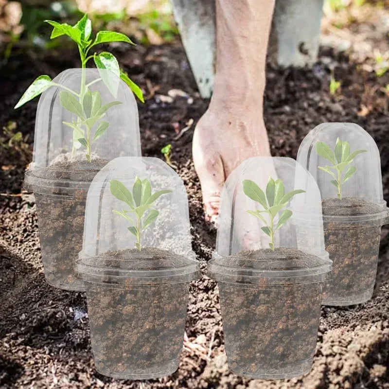 Seed Plant Nursery Pots Plastic Plant Mini Flowerpot Seed Starting Grow Nutrition Cup Plant Container Garden Planters Supplies