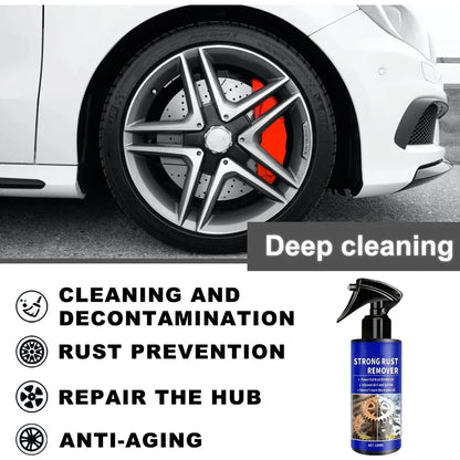 Quick-Acting Car Rust Remover Spray - Care for Auto Exhaust Pipes & Wheel Hubs, Metal Iron Powder Cleaner