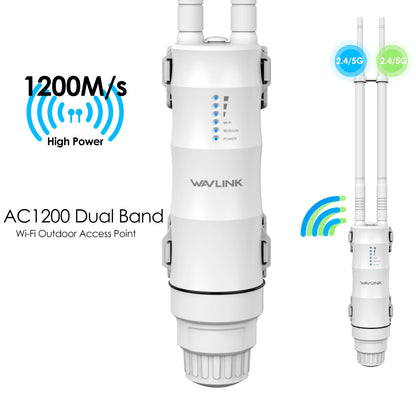 Wavlink High Power 300Mbps Wireless Wifi Repeater Outdoor 2.4G Wireless Wifi Router /Long Range Extender POE High Gain Antennas
