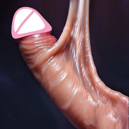 Realistic Sliding Dildo Skin Venis G-spot Stimulate Orgasm Masturbators Soft Penis Big Dick Suction Cup Anal Sex Toys For Women