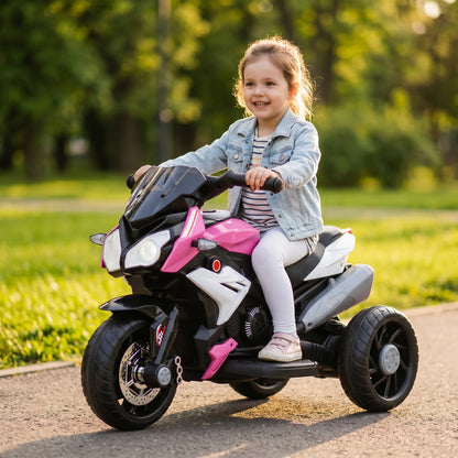 3-wheel electric motorcycle for children, 6V, electric motorcycle for kids aged 3 to 5, with lights and sounds, 86x42x52cm, load capacity: 25 kg