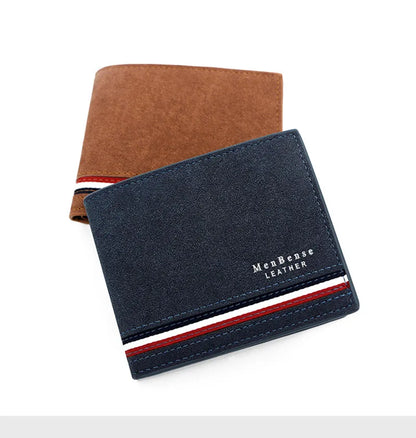 Short Men Wallets Zipper Coin Pocket Slim Card Holders Luxury Male Purses High Quality PU Leather Men's Wallet Money Clips