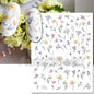 3d Nails Art Decals Spring Fruits Pink Full Tips Peony Magnolia Flowers Adhesive Sliders Stickers Decoration For Nails Manicure