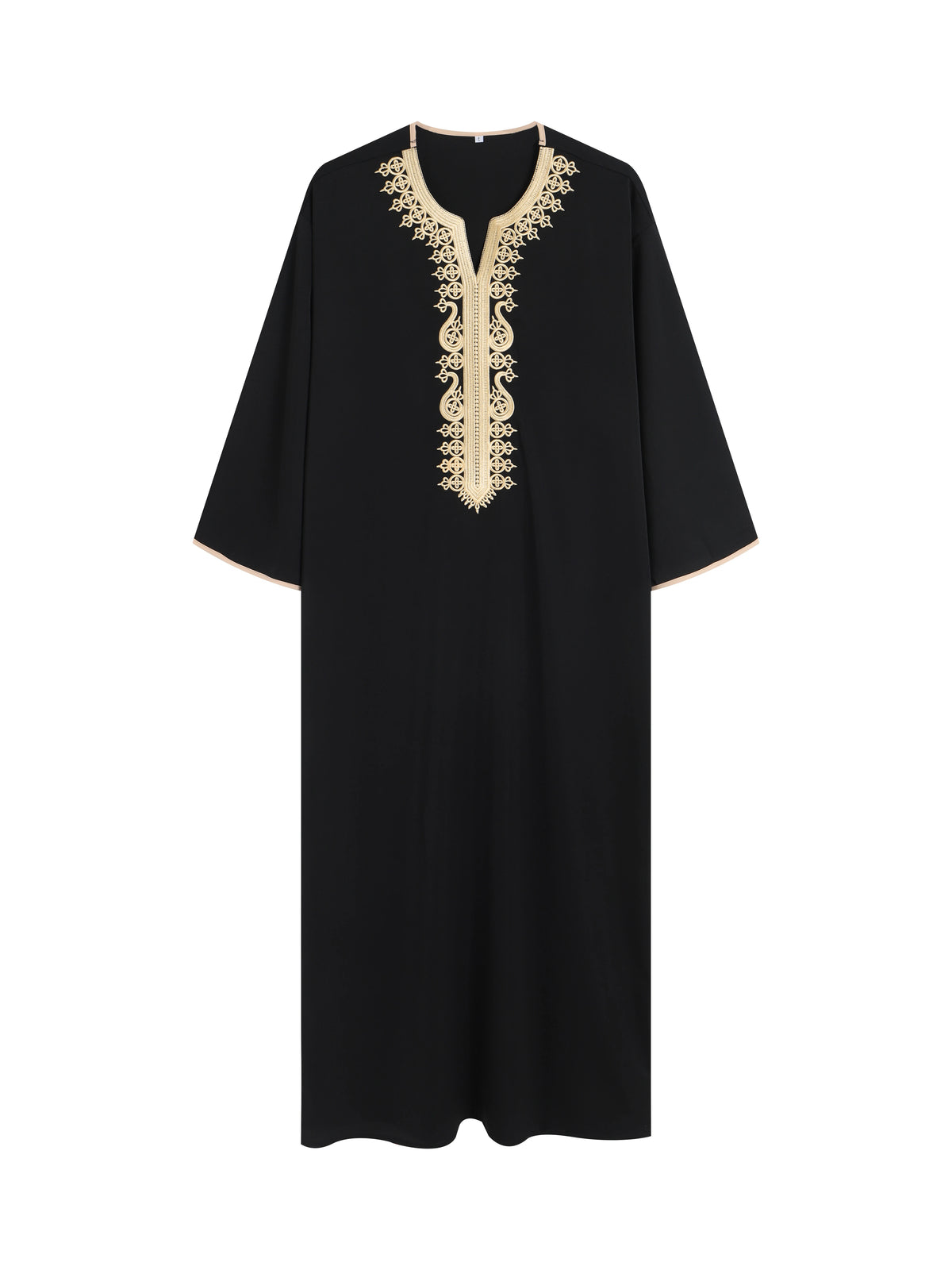 2024 Traditional Embroidery Men's Moroccan short sleeve Thobe Jubba Kandora Dishdasha robe Islamic dress Ramadan abaya