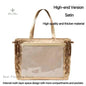 Japanese Sweet Women Ribbon Ita Bag Cute Lolita Girl Transparent Handbags Fashion Large Capacity Tote Bag Aesthetic Shoulder Bag