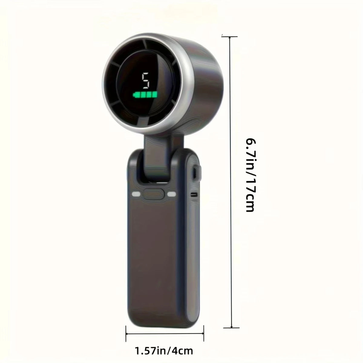 Portable Handheld Turbo Fan, 5 Gear Wind, USB-C Rechargeable Fan, Up to 10 Working Hours, 3 IN 1 Hand Fans with Air Turbo Tech