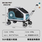 Large Space Foldable Pet Trolley Silent Wheel Pet Travel Box Portable Car Carrier Cage For Small Medium Dogs Cats Outdoor Trip