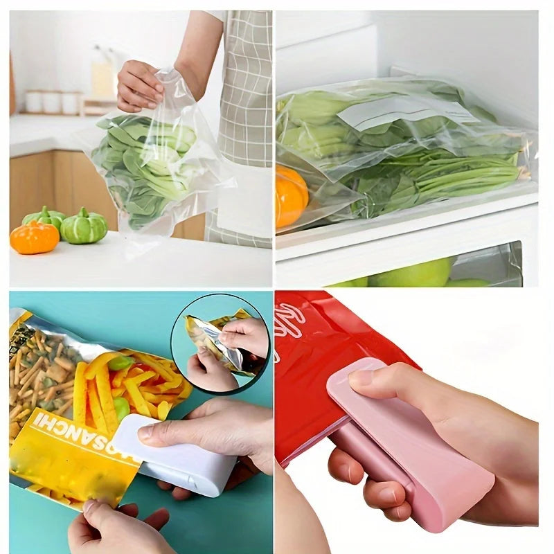Mini Heat Bag Packaging Sealer Portable Plastic Bag Clip Sealing Machine Food Storage Seal Snack Sealing Kitchen Gadgets