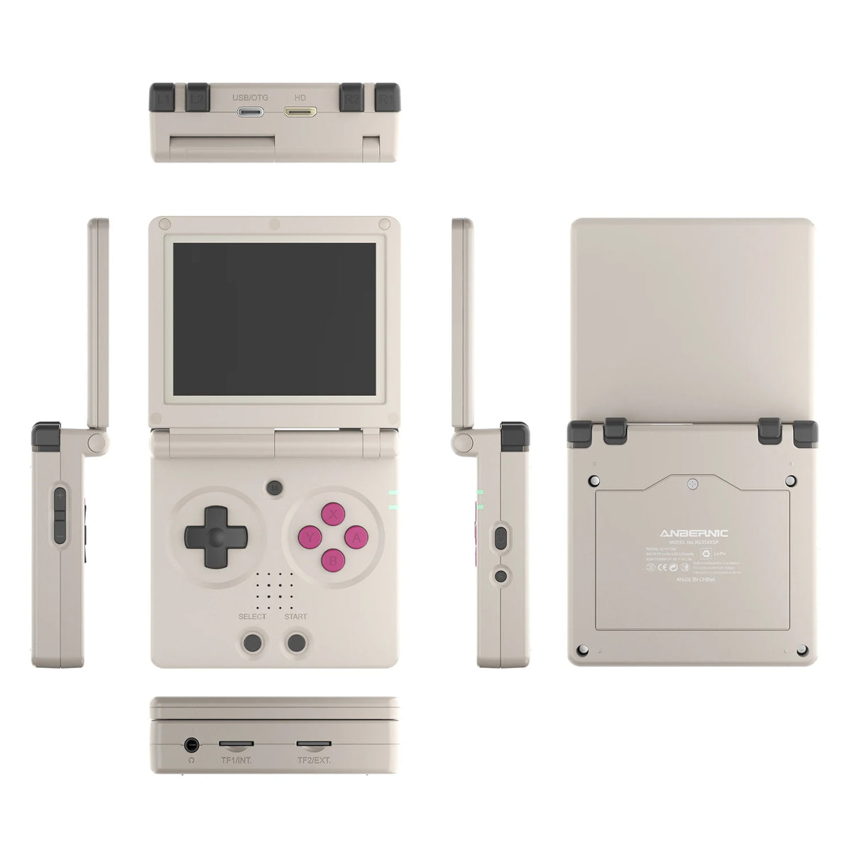 Anbernic RG35XXSP Flip Handheld Game Console 3.5'' IPS Screen Linux 64-bit 3300mAH E-book Support WiFi Streaming HD TV Out Gifts
