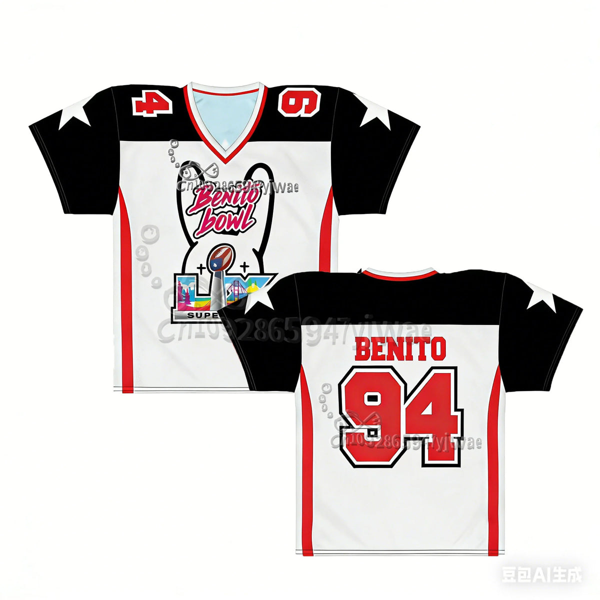Benito Rugby Jersey Benito Bowl Lx Halftime 2026 Jersey V-Neck Half Time Show Sportswear Fans Gift Summer Men's Women's Shirts