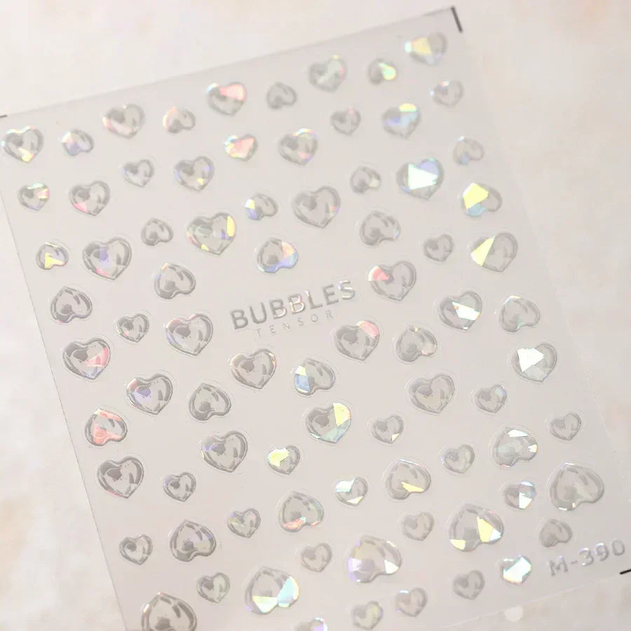 Colorful Bagful Jellyfish Bubbles Swimming Rings Rainbow Stars Ocean Starfish Self Adhesive 5D Nail Art Sticker Manicure Decal