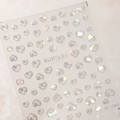 Colorful Bagful Jellyfish Bubbles Swimming Rings Rainbow Stars Ocean Starfish Self Adhesive 5D Nail Art Sticker Manicure Decal
