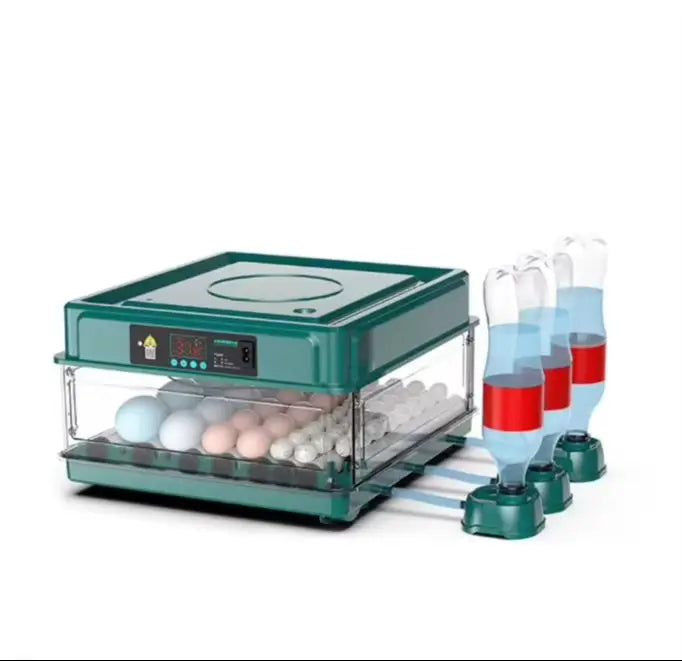 220V Mini Digital Egg Incubator with Auto Egg Turning, Low Noise Fan & Heat Insulation Cover for Chicken Duck Quail Pigeon Bird Eggs, Farm & Educational Hatching Machine