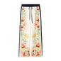 ZERAINS Casual style single row multi button lapel long sleeved contrasting printed shirt and printed pants set