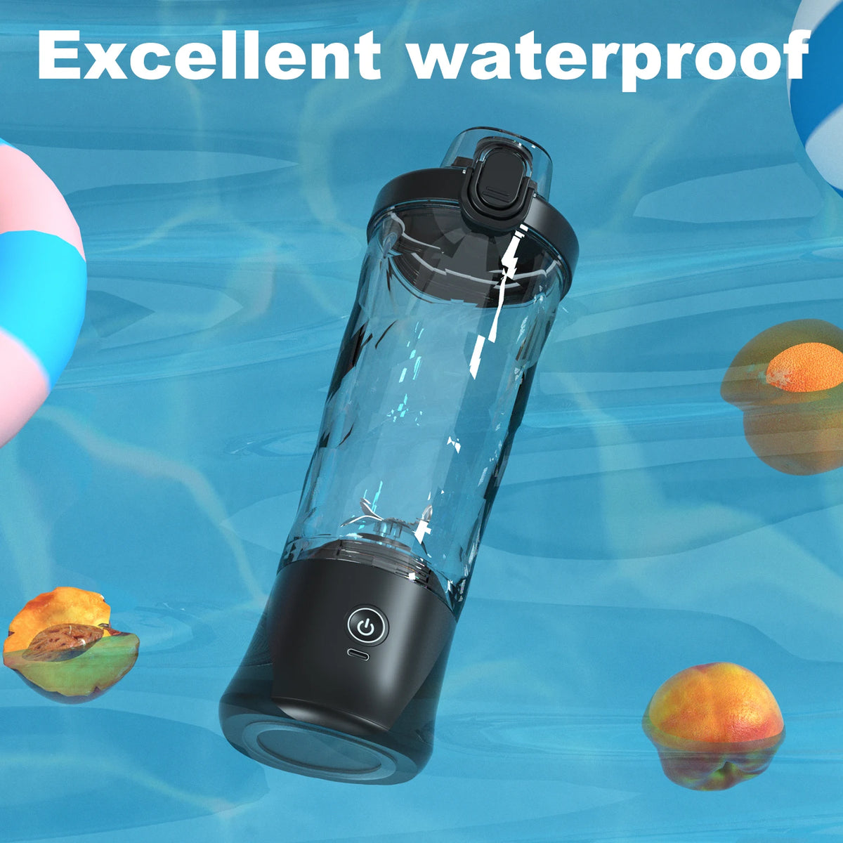 New Portable Blender 600ML Electric Juicer Fruit Mixers 4000mAh USB Rechargeable Smoothie Mini Blender Personal Juicer colorf