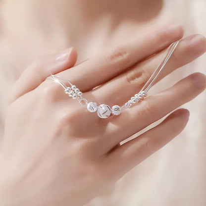 Fine 925 Sterling Silver Bead Charm Bracelet For Women Girls Lady cute Wedding Party Bohemian Fashion Jewelry Gift noble y2k