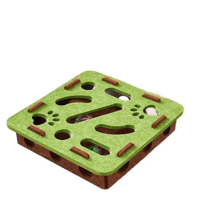 Cat Scratching Posts For Indoor Cat Puzzle Toy Felt Puzzle Box Cat Exercise Toy with Ball Kitten Interactive Indoor Exercise Toy