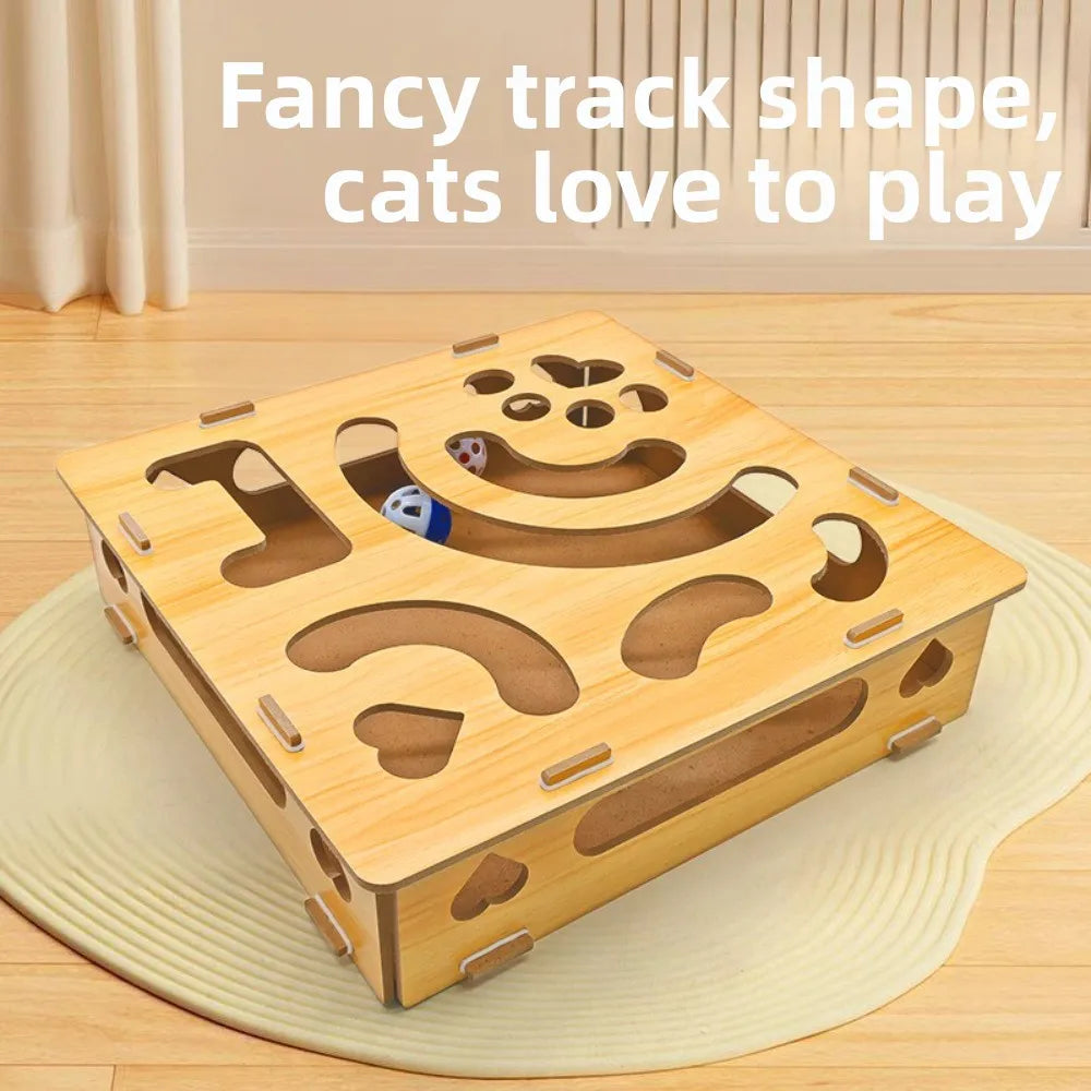 Durable With Bell Ball Cat Scratching Posts Interactive Maze Tunnel Interactive Cat Pet Entertainment Supplies for Kitten