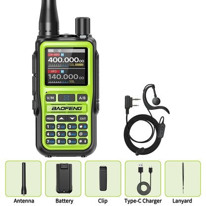BAOFENG UV-5R Mini Walkie Talkie Air Band Bluetooth Programming Wireless Copy Frequency 999CH Full Band Long Range Two Way Radio