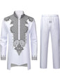 Muslim Robe Trousers The Traditional Dress of Arab Men 3D Pattern Printing Black White Yellow Navy Blue Long-Sleeved