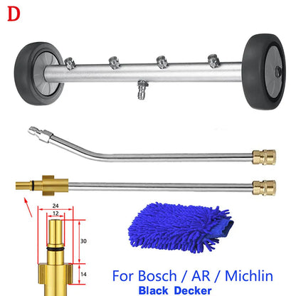 Undercarriage Cleaner Water Broom Car Chassis Wash For Karcher/Parkside/Black Decker Wash The Bottom Of The Car Washer Nozzles