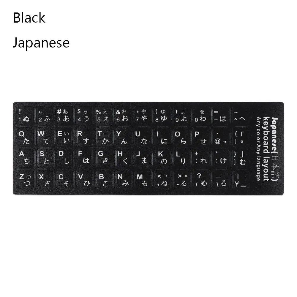 Non-slip English Arabic Keyboard Stickers Wear-resistant Laptop Keyboard Stickers Russian Letter Deutsch Spanish Alphabet Layout