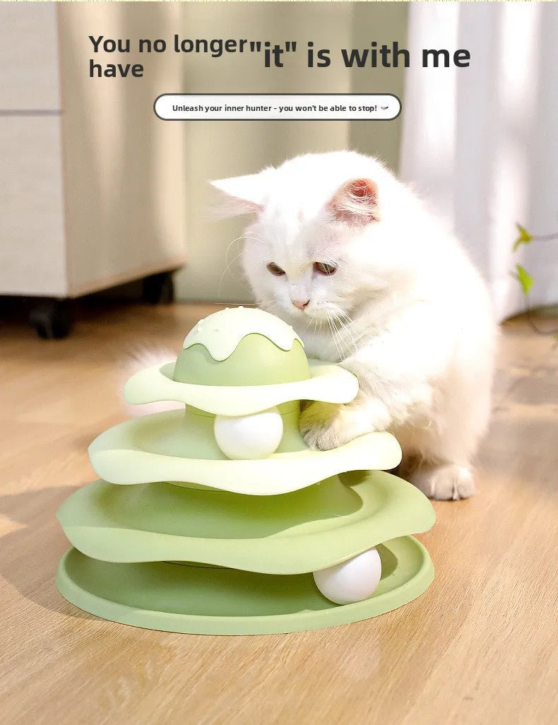 Popular Turntable Toys Cat Toys Little Bee Tumbler Cat Teasing Artifact Turntable