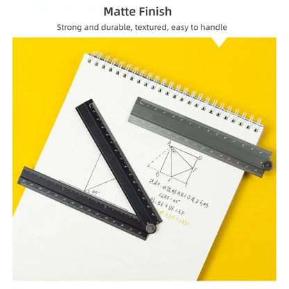 High Quality 30cm Folding Ruler Drawing Measuirng Tool Aluminum Alloy Straight Ruler Multifunctional Metal Ruler Students
