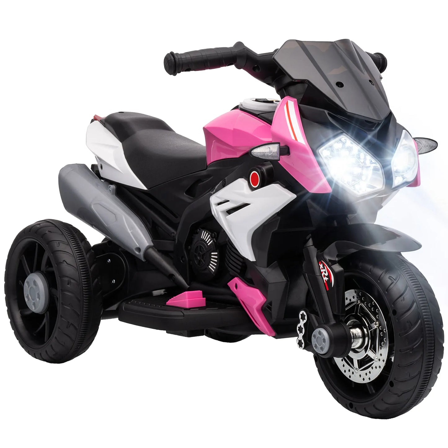 3-wheel 6 V electric Motorbike for children, electric car for 3- to 5-year-olds, with light and sound effects, 86x42x52cm, pink