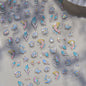 Colorful Bagful Jellyfish Bubbles Swimming Rings Rainbow Stars Ocean Starfish Self Adhesive 5D Nail Art Sticker Manicure Decal