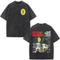 Rapper Bad Bunny Album Cover Print T-shirt Debi Tirar Mas Fotos DTMF Washed Vintage T Shirt Men Women Hip Hop Oversized T-shirts
