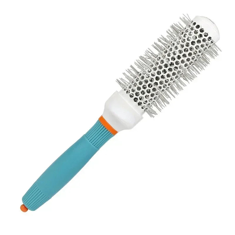 Hair Comb Professional Salon Hair Brush Hair Styling Hairbrush Hairdressing Comb Round Curly Hair Rollers Tools Blue