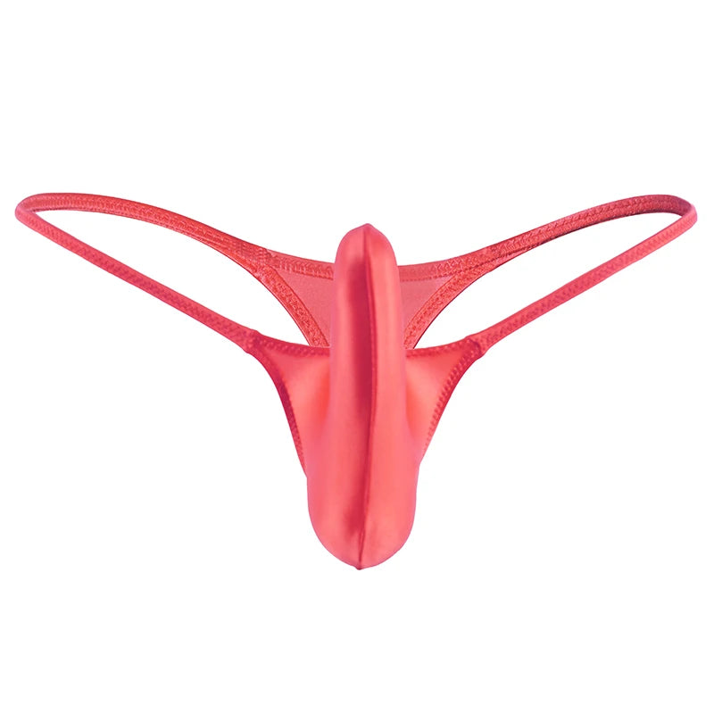 YAULAANG Sexy men's gloss gay underwear oily G-Strings thong Shiny low-waisted High Elasticity mens lingerie