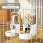 1.2L Automatic Pet Feeder Cage Hanging Bowl，Suitable for Small Puppy Cat Rabbit Food Container Dispenser Bowl