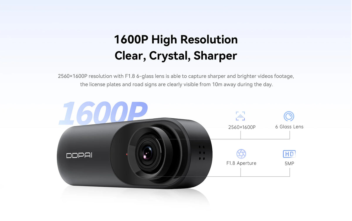 DDPAI Mola N3 Pro Dash Camera Driving Vehicle Cam Wifi Smart Connect Car Recorder 2.5K Car DVR Dash Camera
