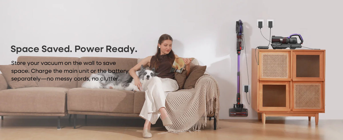Erabros EV3 Cordless Vacuum Cleaner 500w 60Kpa Suction Power 60mins Cordless Vacuum Handheld Smart Home Dust Mug 3 Suction Model